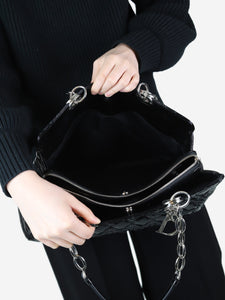 Christian Dior Lady Dior black patent leather shoulder bag