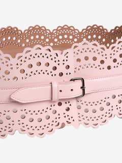 Pink leather bustier belt Belts Alaia 