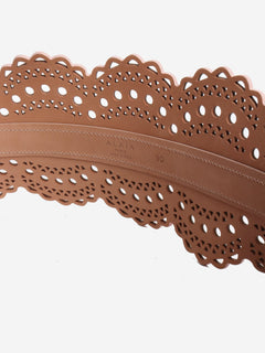 Pink leather bustier belt Belts Alaia 