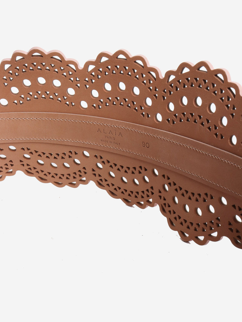 Pink leather bustier belt Belts Alaia 