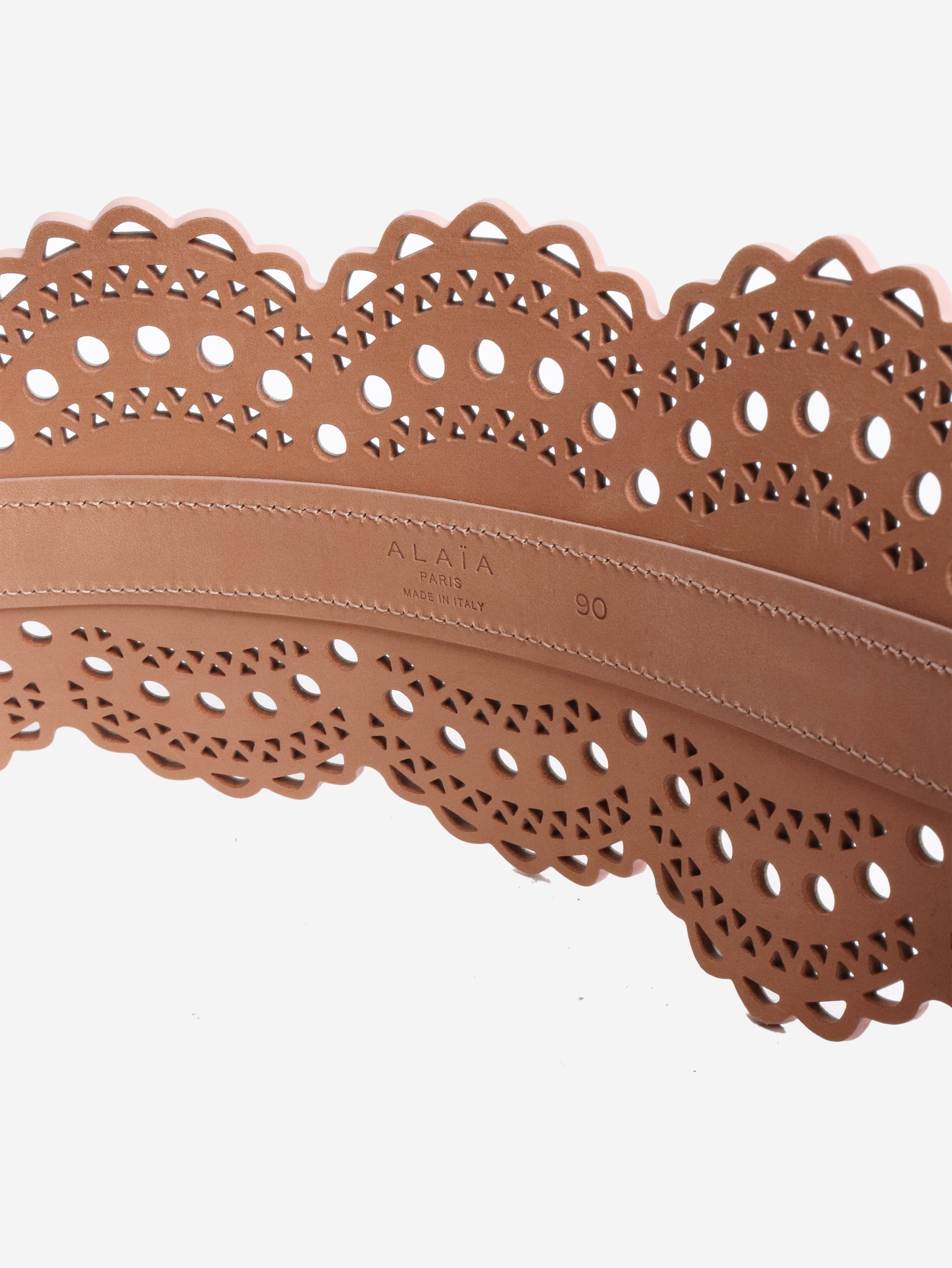 Pink leather bustier belt Belts Alaia 