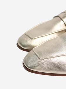 Sophique Milano Champagne gold metallic loafers - size EU 37