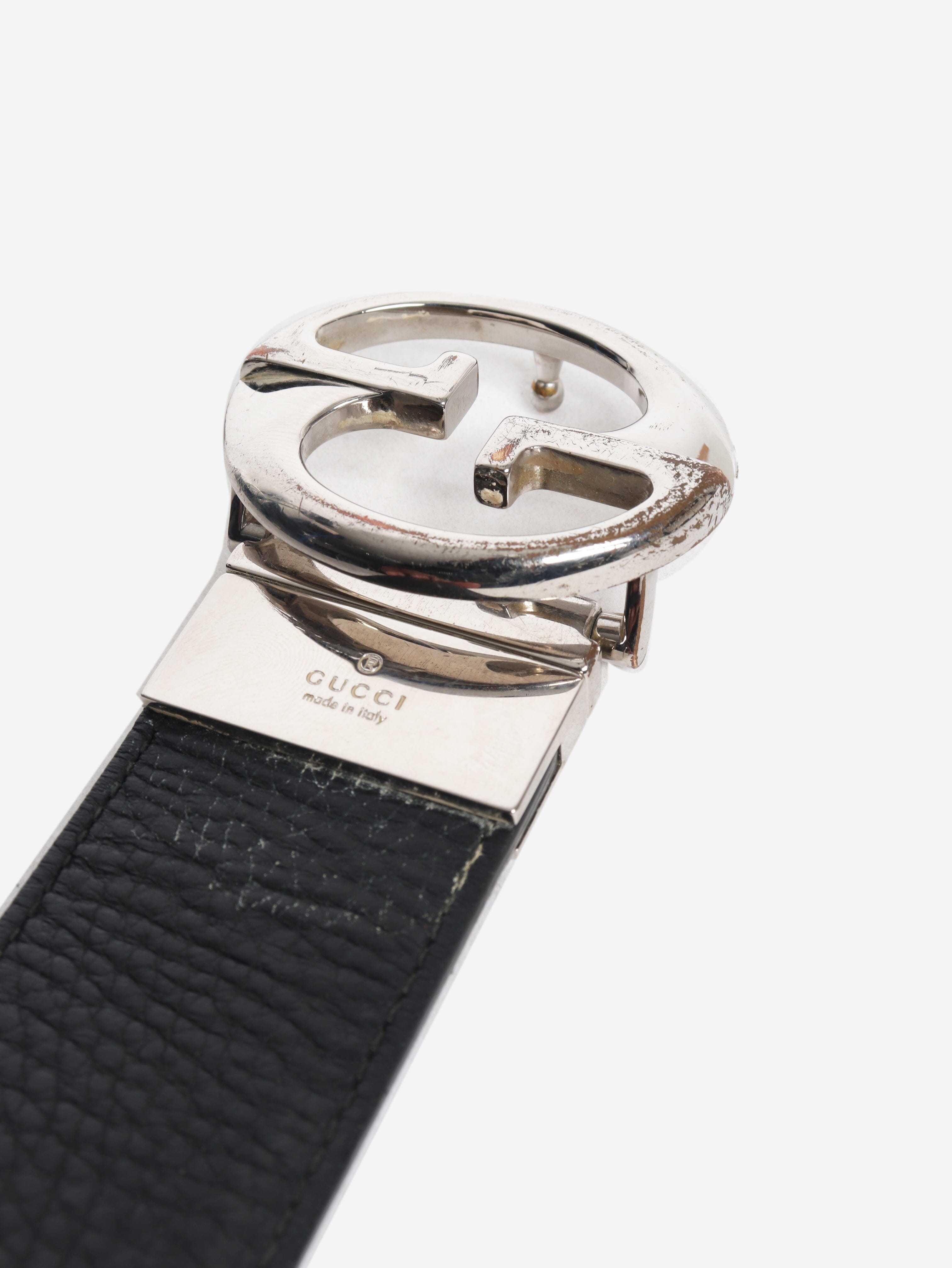Black leather belt Belts Gucci 