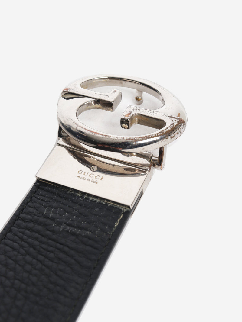 Black leather belt Belts Gucci 