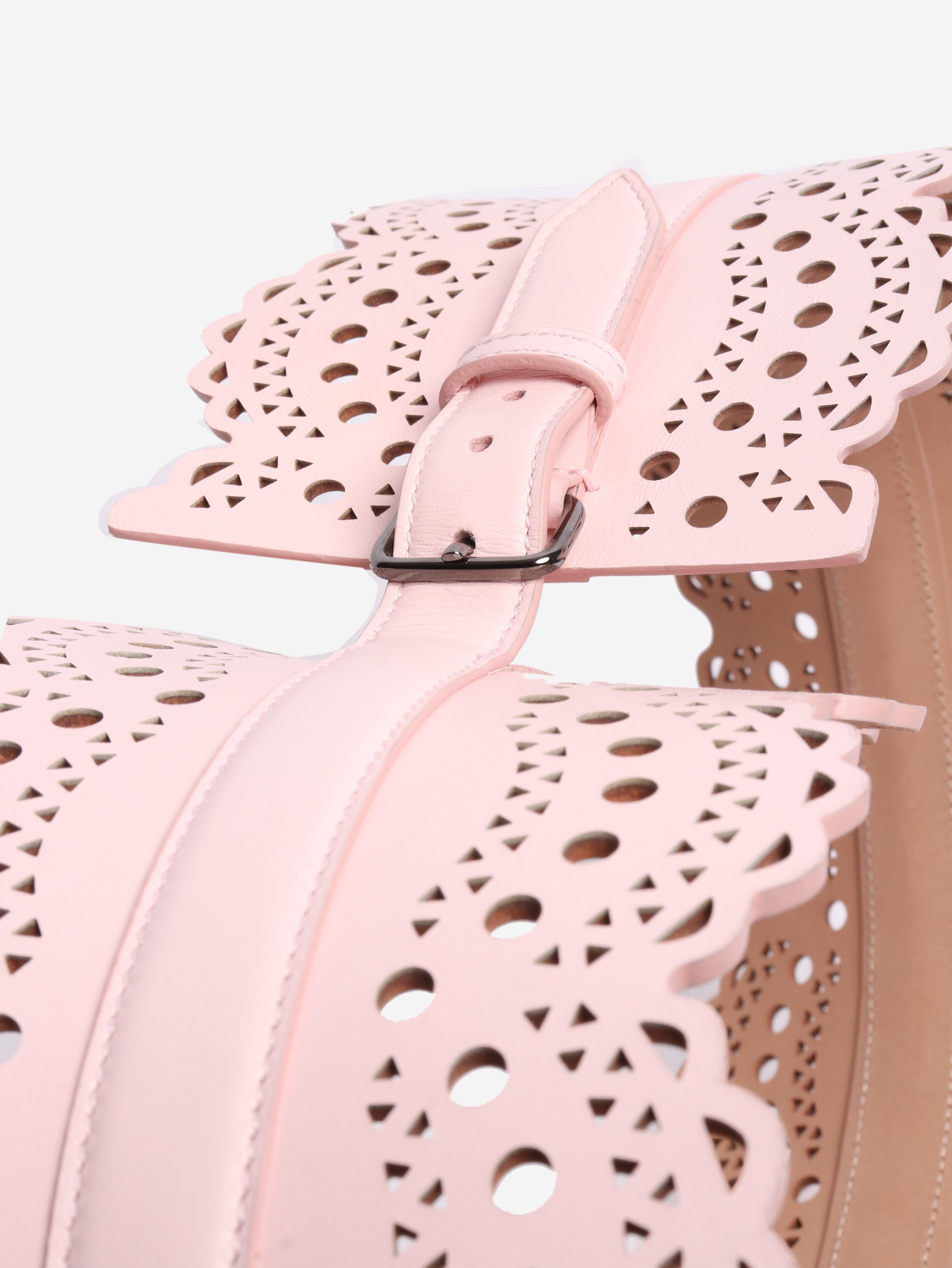 Pink leather bustier belt Belts Alaia 