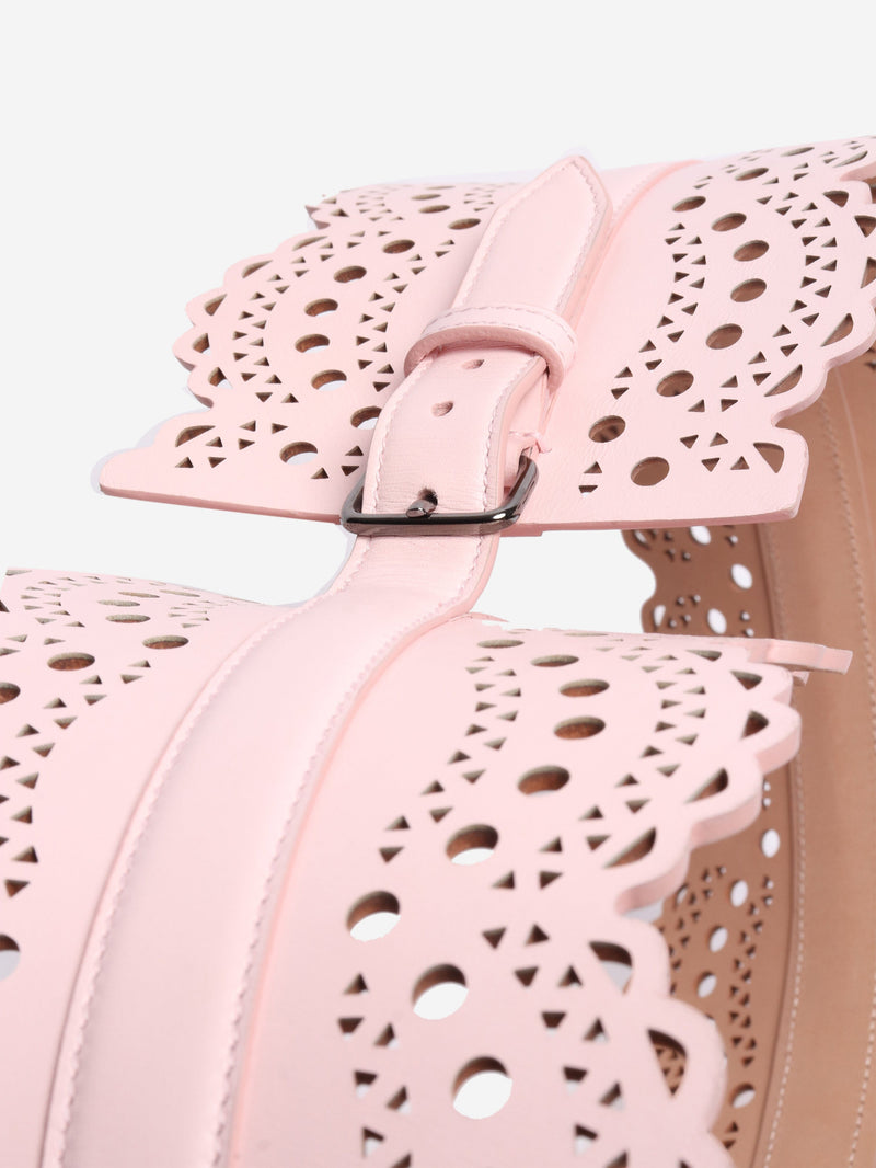 Pink leather bustier belt Belts Alaia 