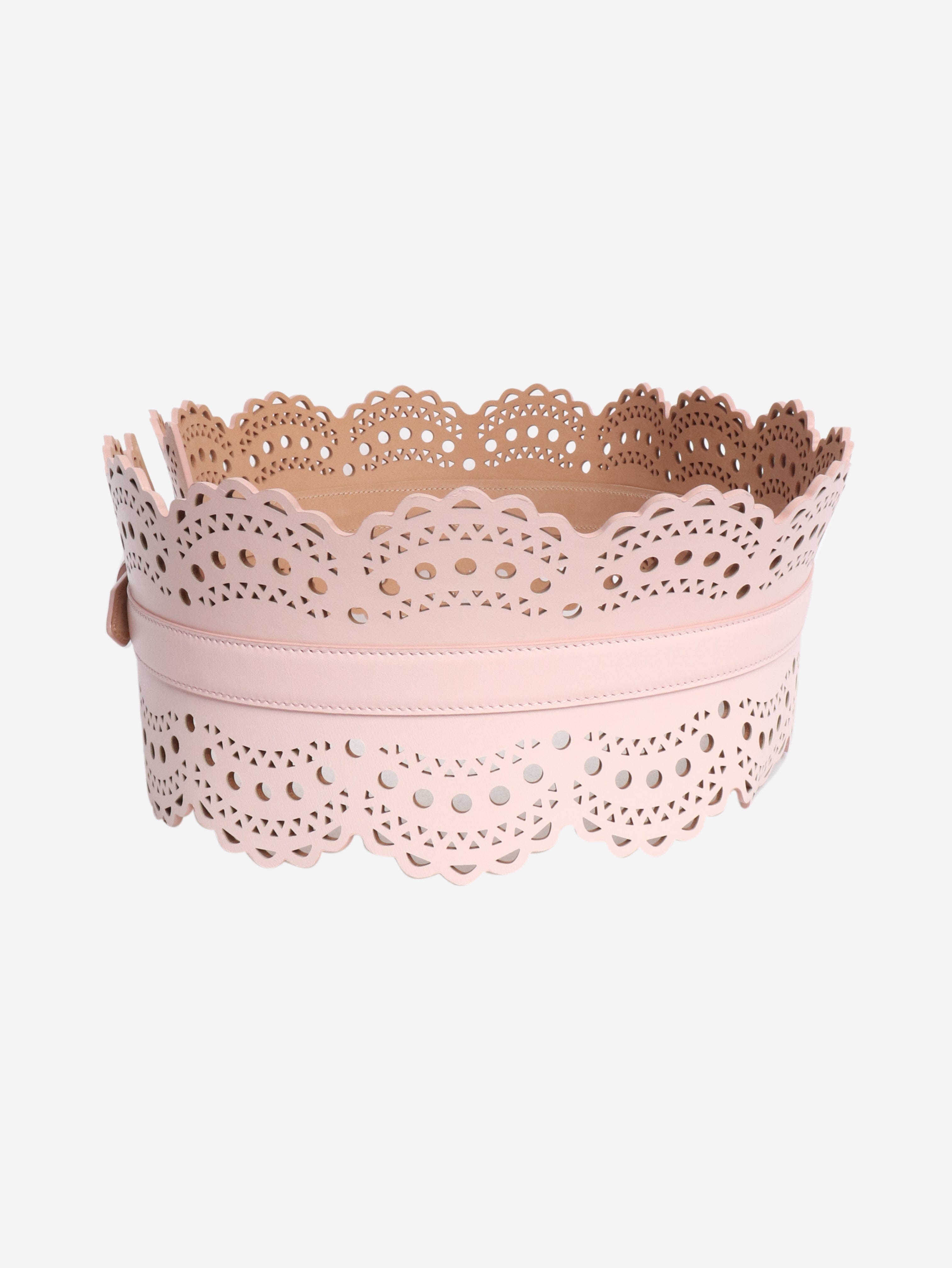 Pink leather bustier belt Belts Alaia 