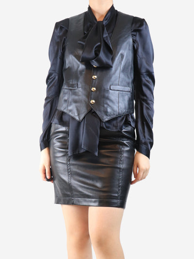 Black lambskin waistcoat - size UK 8 Tops Celine 