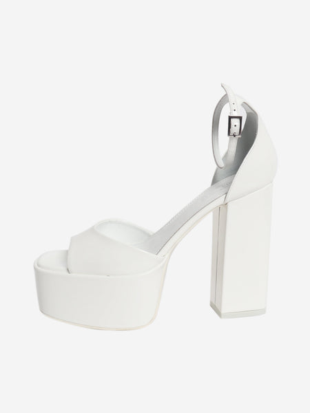 White patent leather Tatiana platform heels - size EU 39 product image