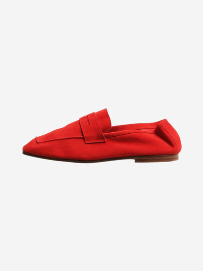 Red suede loafers - size EU 37 Flat Shoes Sophique Milano 