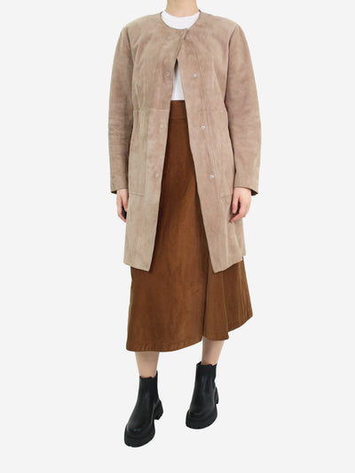Beige suede coat - size UK 12 Coats & Jackets Weekend Max Mara 
