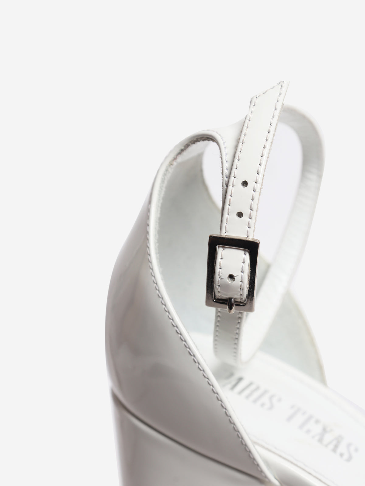 White patent leather Tatiana platform heels - size EU 39
