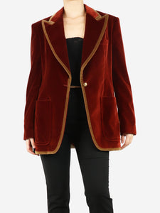 Etro Rust velvet jacket - size UK 14