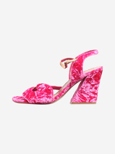 Dries Van Noten Pink velvet sandal heels - size EU 40