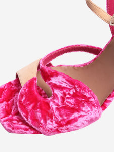 Dries Van Noten Pink velvet sandal heels - size EU 40