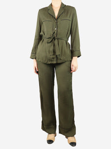 Claudie Pierlot Green satin sets - size UK 10