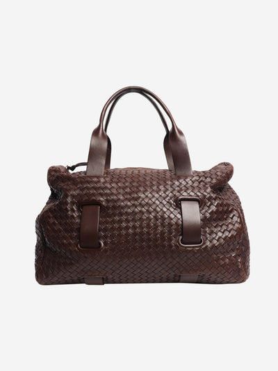 Brown Intrecciato weekender bag Luggage & Travel Bags Bottega Veneta 