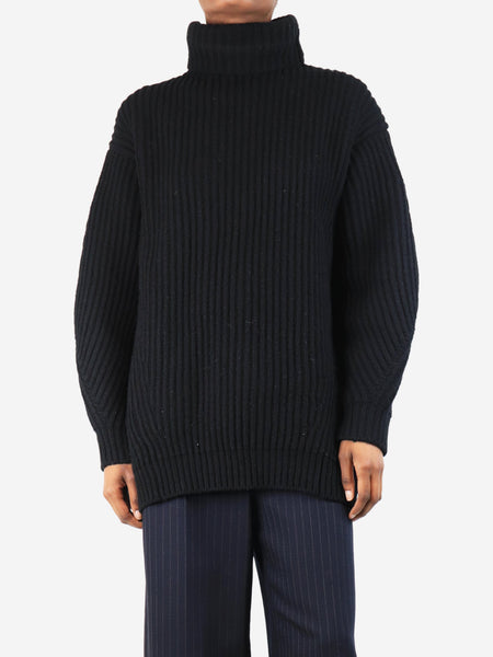 Black chunky knit jumper - size XS product image