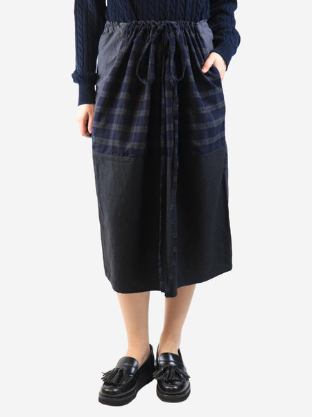 Grey wool drawstring skirt - size OS product image