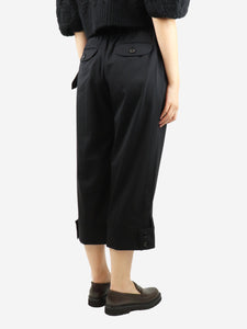 Simone Rocha Black paperbag wool trousers - size UK 10