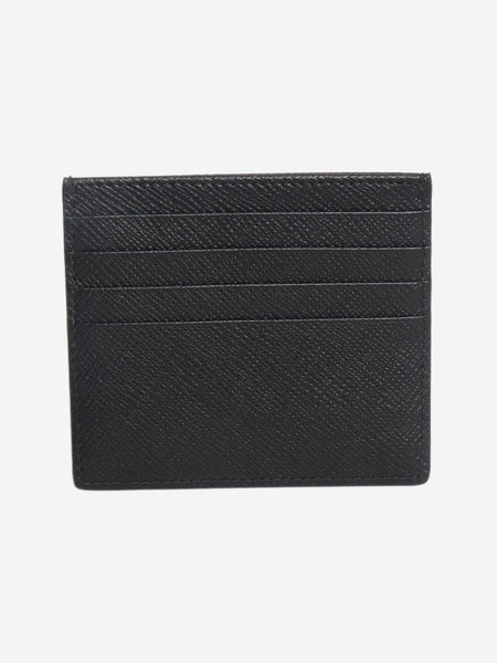 Black large leather cardholder alternate image