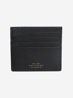 Black large leather cardholder