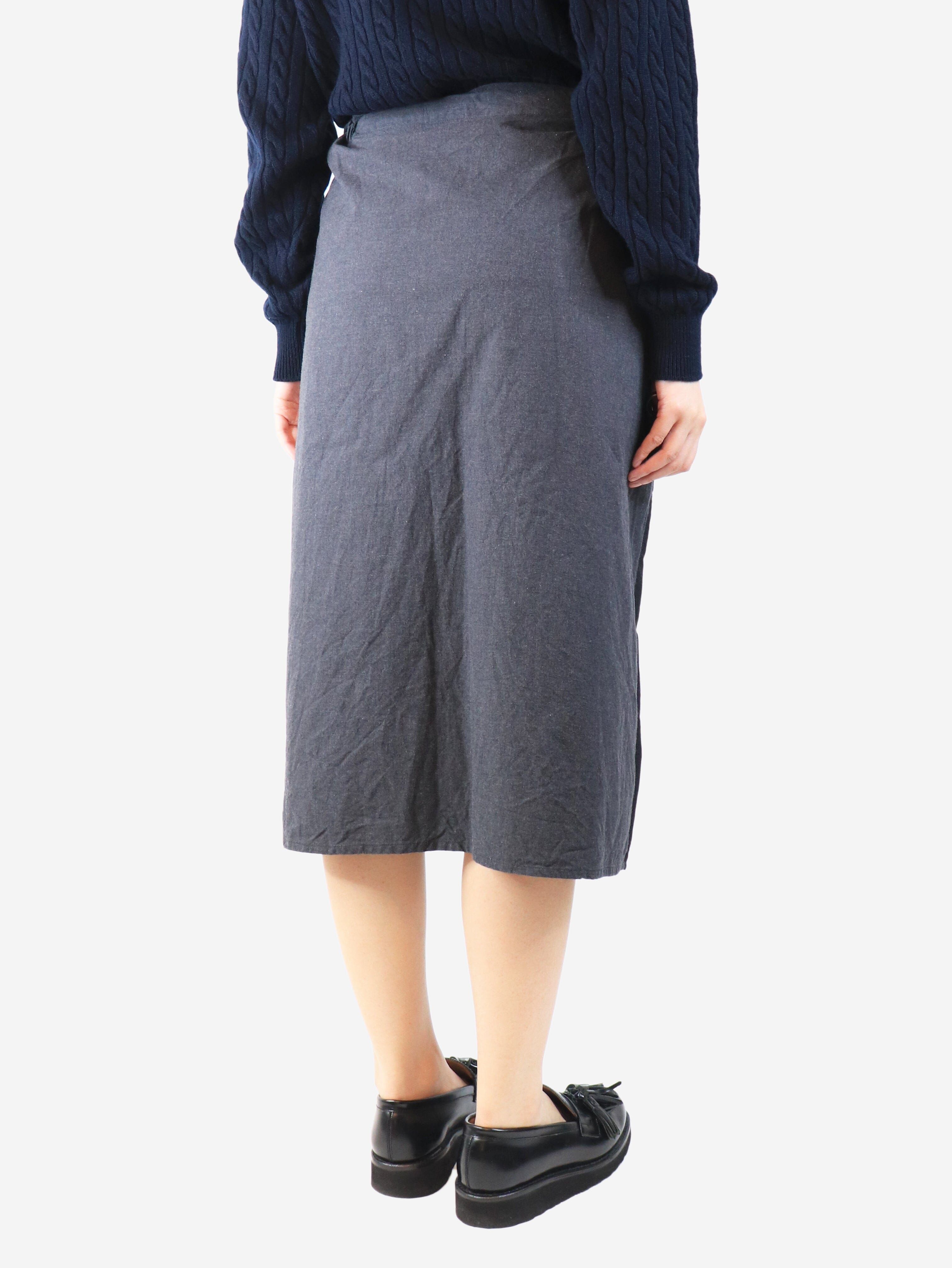 Grey wool drawstring skirt - size OS Skirts Daniela Gregis 