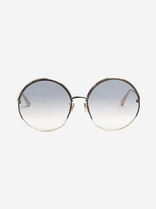 Christian Dior Gold oversized round sunglasses
