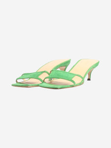 By Far Green suede kitten-heel sandals - size EU 39