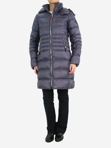Bogner Blue hooded puffer coat - size S