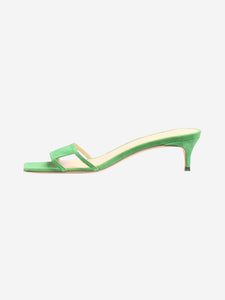 By Far Green suede kitten-heel sandals - size EU 39