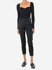 Brunello Cucinelli Black tapered trousers - size UK 8