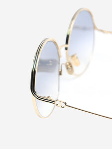 Christian Dior Gold oversized round sunglasses