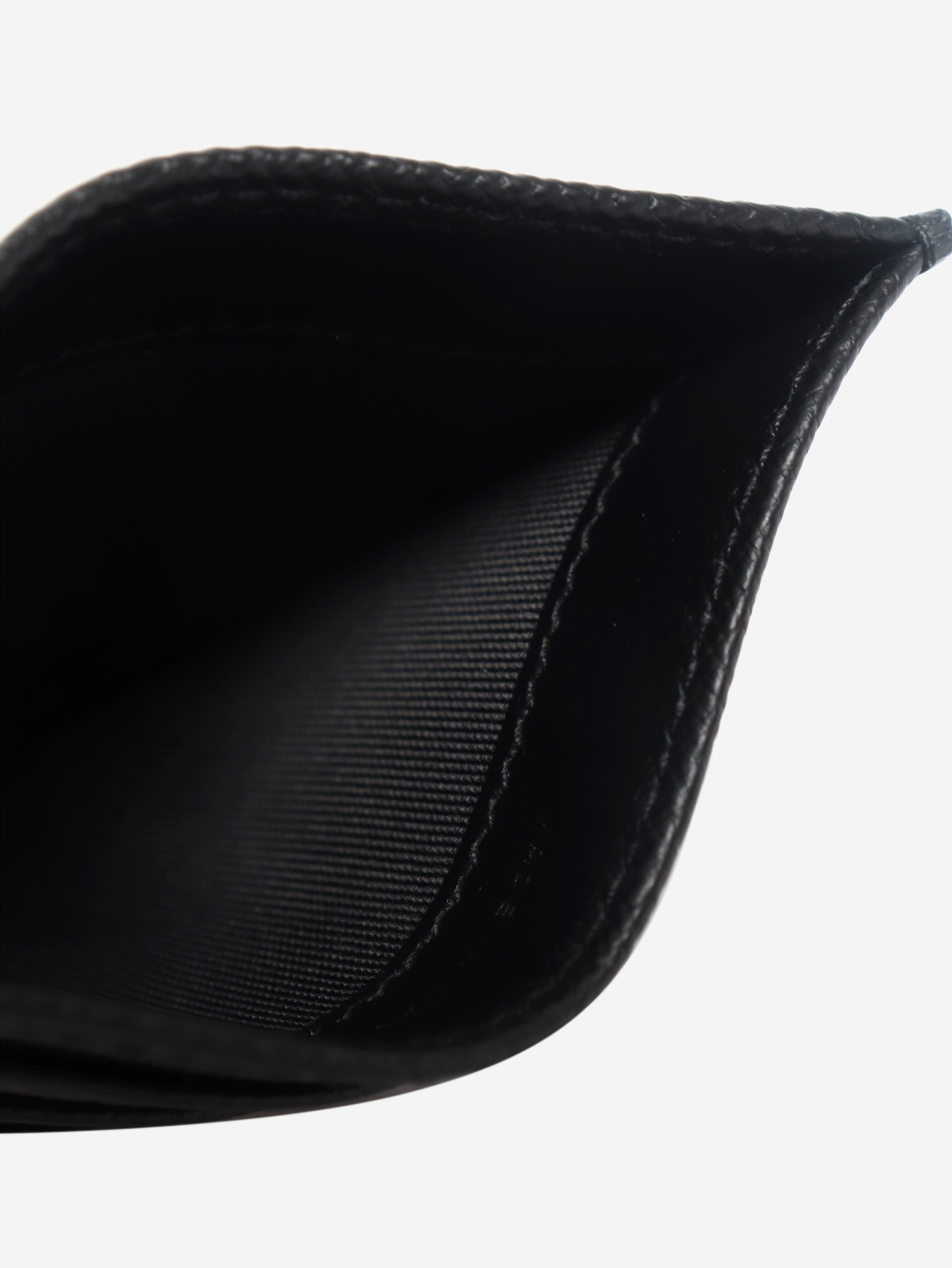 Black large leather cardholder