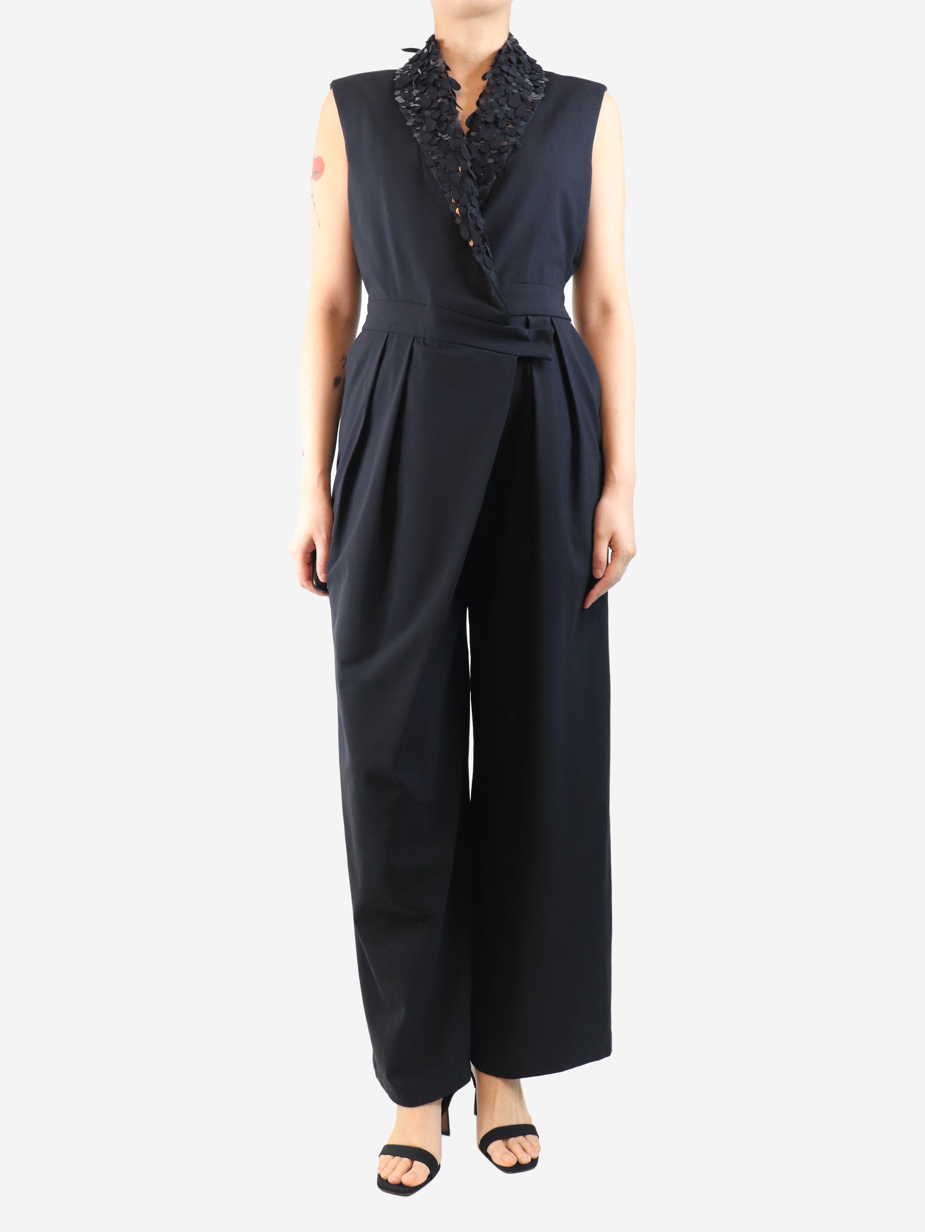 Black sequin-embellished sleeveless jumpsuit - size M Jumpsuits Brunello Cucinelli 