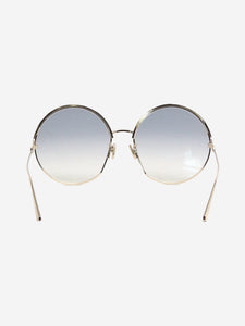 Christian Dior Gold oversized round sunglasses