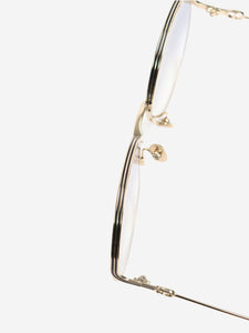 Christian Dior Gold oversized round sunglasses