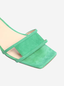 By Far Green suede kitten-heel sandals - size EU 39