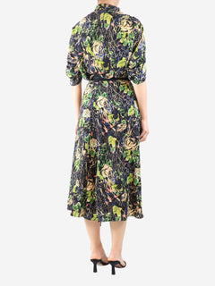 Black Marocaine rose blouse and skirt set - size UK 8 Sets Prada 