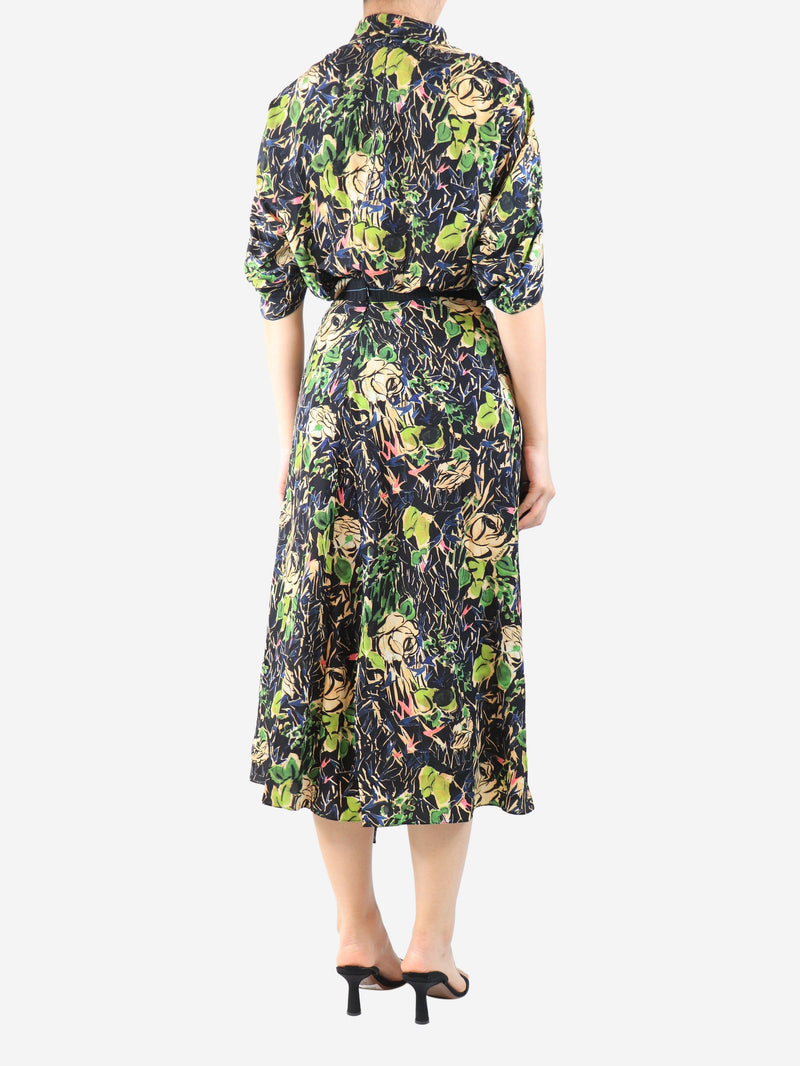 Black Marocaine rose blouse and skirt set - size UK 8 Sets Prada 