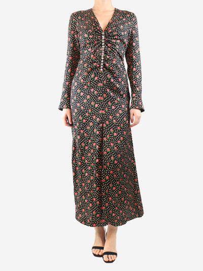 Black floral maxi dress - size UK 8 Dresses Miu Miu 