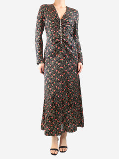 Black floral maxi dress - size UK 8 Dresses Miu Miu 