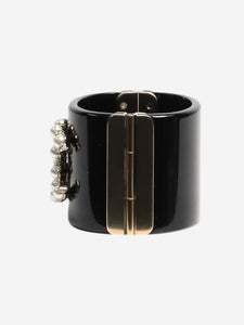 Chanel Black pearl resin CC cuff