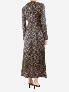 Black floral maxi dress - size UK 8 Dresses Miu Miu 