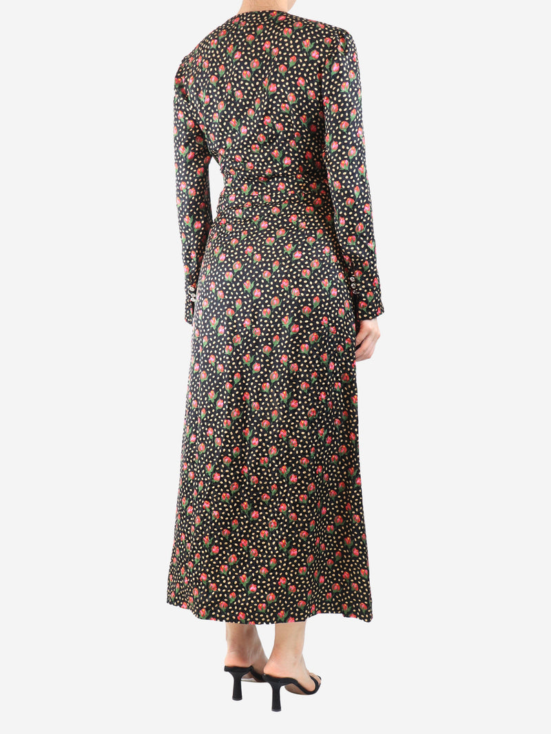 Black floral maxi dress - size UK 8 Dresses Miu Miu 