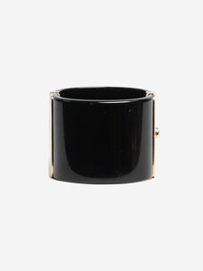 Chanel Black pearl resin CC cuff
