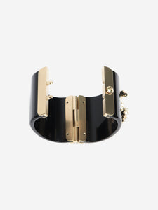Chanel Black pearl resin CC cuff