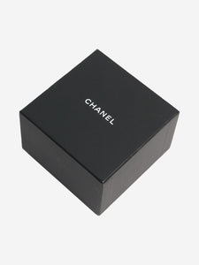 Chanel Black pearl resin CC cuff