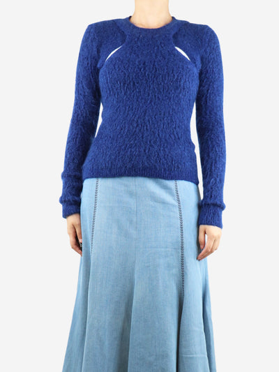 Blue cut-out mohair-blend sweater - size UK 8 Knitwear Isabel Marant 