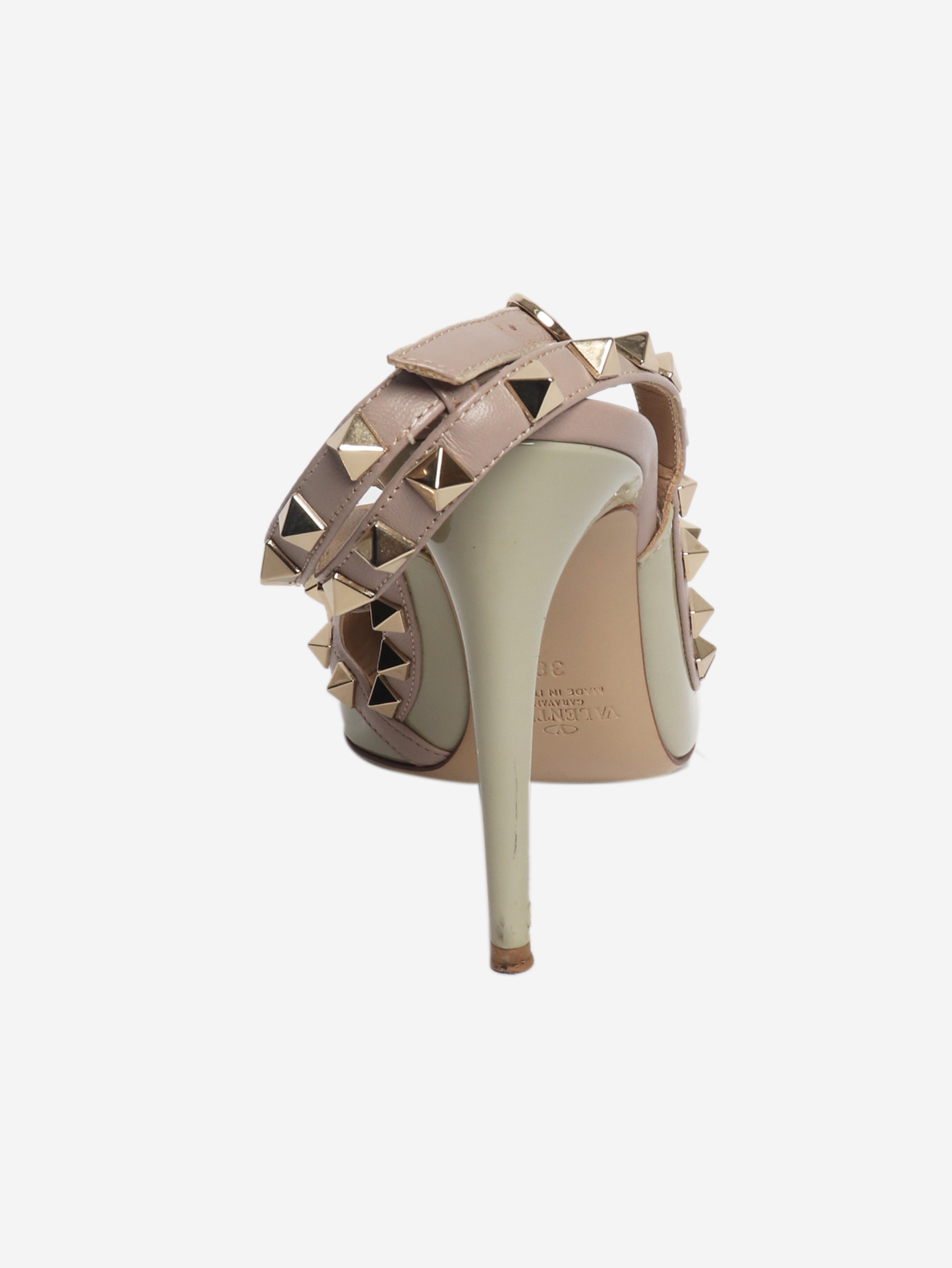 Grey rockstud heels - size EU 38 (UK 5)